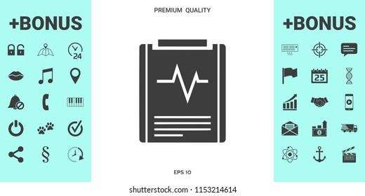 Electrocardiogram symbol icon