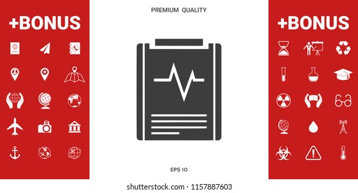 Electrocardiogram symbol icon