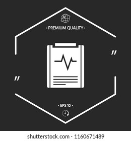 Electrocardiogram symbol icon