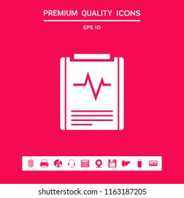 Electrocardiogram symbol icon