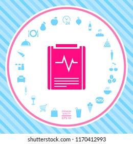Electrocardiogram symbol icon
