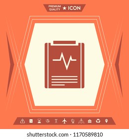 Electrocardiogram symbol icon