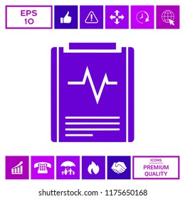 Electrocardiogram symbol icon