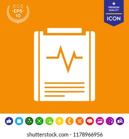 Electrocardiogram symbol icon