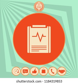 Electrocardiogram symbol icon