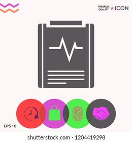 Electrocardiogram symbol icon