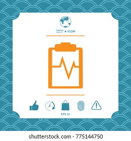 Electrocardiogram symbol icon