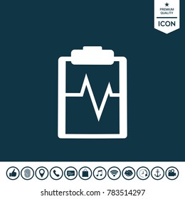 Electrocardiogram symbol icon
