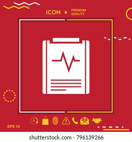 Electrocardiogram symbol icon