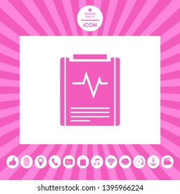 Electrocardiogram symbol icon. Element for your design