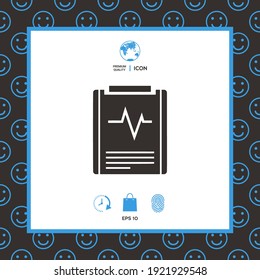 Electrocardiogram symbol icon. Element for your design