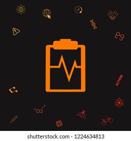 Electrocardiogram symbol icon. Graphic elements for your design