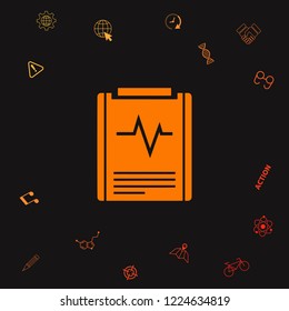 Electrocardiogram symbol icon. Graphic elements for your design