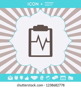 Electrocardiogram symbol icon. Graphic elements for your design
