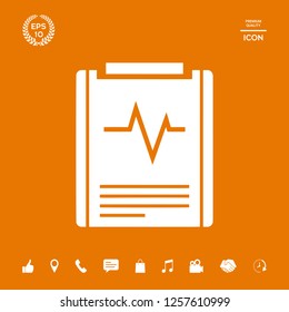 Electrocardiogram symbol icon. Graphic elements for your design