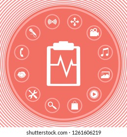 Electrocardiogram symbol icon. Graphic elements for your design