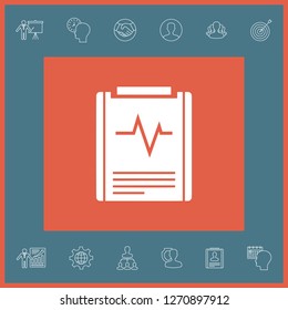 Electrocardiogram symbol icon. Graphic elements for your design