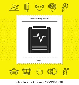 Electrocardiogram symbol icon. Graphic elements for your design