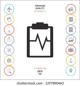 Electrocardiogram symbol icon. Graphic elements for your design