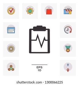 Electrocardiogram symbol icon. Graphic elements for your design