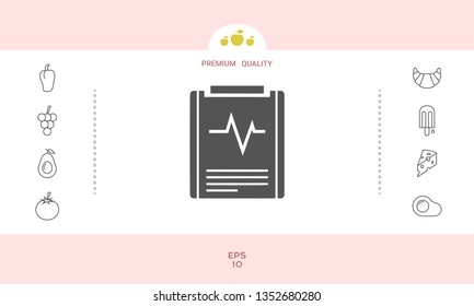 Electrocardiogram symbol icon. Graphic elements for your design