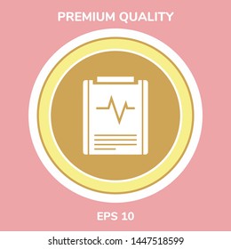 Electrocardiogram symbol icon. Graphic elements for your design