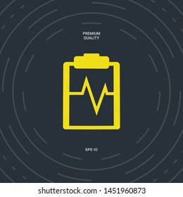 Electrocardiogram symbol icon. Graphic elements for your design