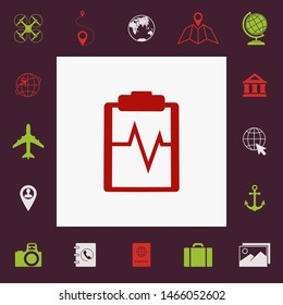 Electrocardiogram symbol icon. Graphic elements for your design