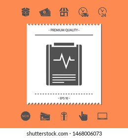 Electrocardiogram symbol icon. Graphic elements for your design