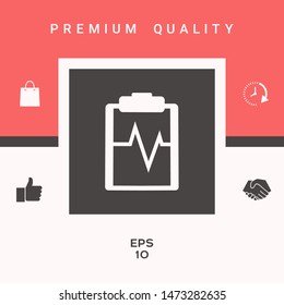 Electrocardiogram symbol icon. Graphic elements for your design