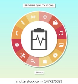 Electrocardiogram symbol icon. Graphic elements for your design