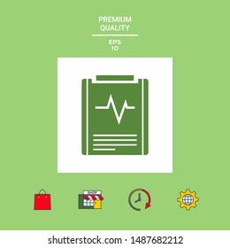 Electrocardiogram symbol icon. Graphic elements for your design