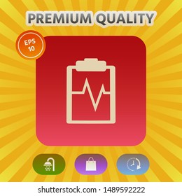 Electrocardiogram symbol icon. Graphic elements for your design