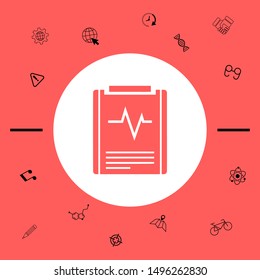 Electrocardiogram symbol icon. Graphic elements for your design