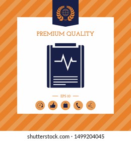 Electrocardiogram symbol icon. Graphic elements for your design