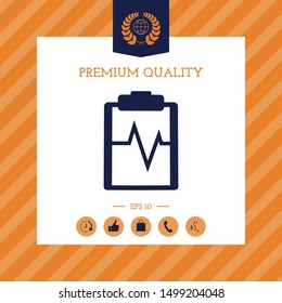 Electrocardiogram symbol icon. Graphic elements for your design