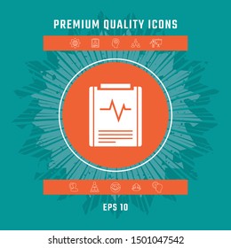 Electrocardiogram symbol icon. Graphic elements for your design