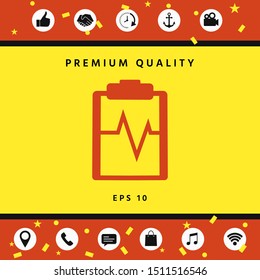 Electrocardiogram symbol icon. Graphic elements for your design