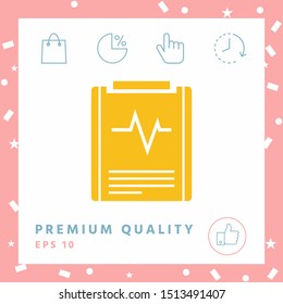 Electrocardiogram symbol icon. Graphic elements for your design