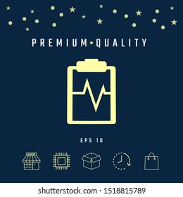 Electrocardiogram symbol icon. Graphic elements for your design