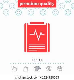 Electrocardiogram symbol icon. Graphic elements for your design