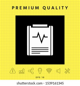 Electrocardiogram symbol icon. Graphic elements for your design