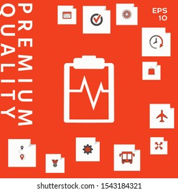 Electrocardiogram symbol icon. Graphic elements for your design