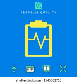 Electrocardiogram symbol icon. Graphic elements for your design