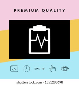Electrocardiogram symbol icon. Graphic elements for your design