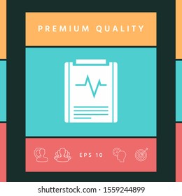 Electrocardiogram symbol icon. Graphic elements for your design