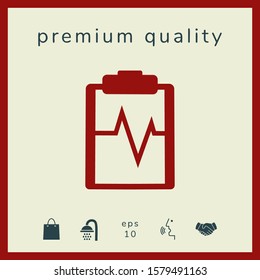 Electrocardiogram symbol icon. Graphic elements for your design