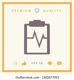 Electrocardiogram symbol icon. Graphic elements for your design