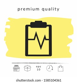 Electrocardiogram symbol icon. Graphic elements for your design
