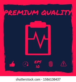 Electrocardiogram symbol icon. Graphic elements for your design